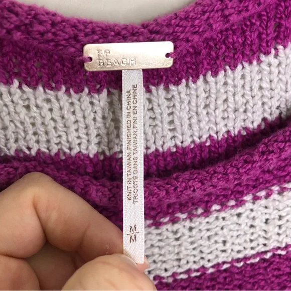 Free People Beach Shake N Roll Striped Knit Sweater - Picture 3 of 8